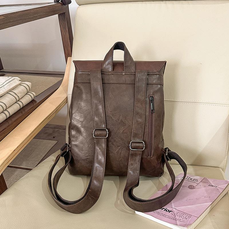 Schoolbag Vintage Brown Tone British College Style Backpack Literary Female College Student Library Self-study Outdoor Sketching Backpack