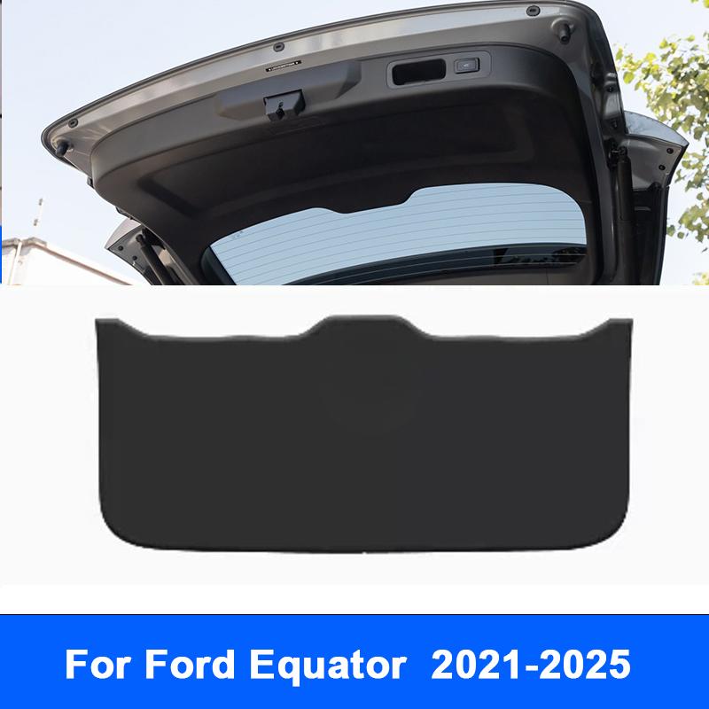 For Ford Equator Sport Equator -2024 2025 Car Boot Tailgate Kick Pad Leather Anti Kick Anti-dirty Trunk Door Mat Protection