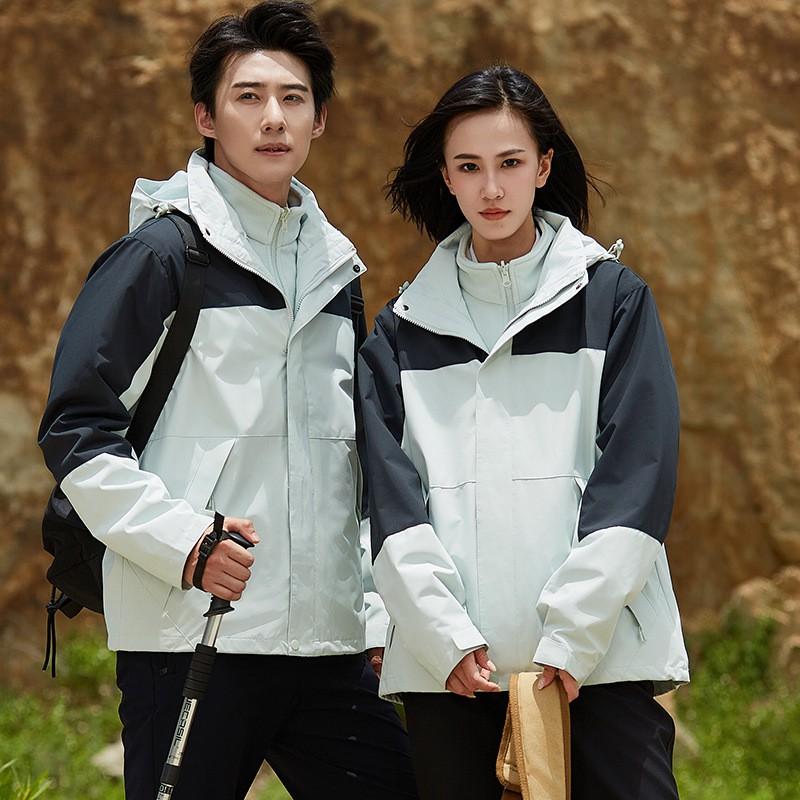 3-in-1 Waterproof Windproof Hiking Jacket With Removable Fleece Liner Men Women Winter Outdoor Camping Trekking