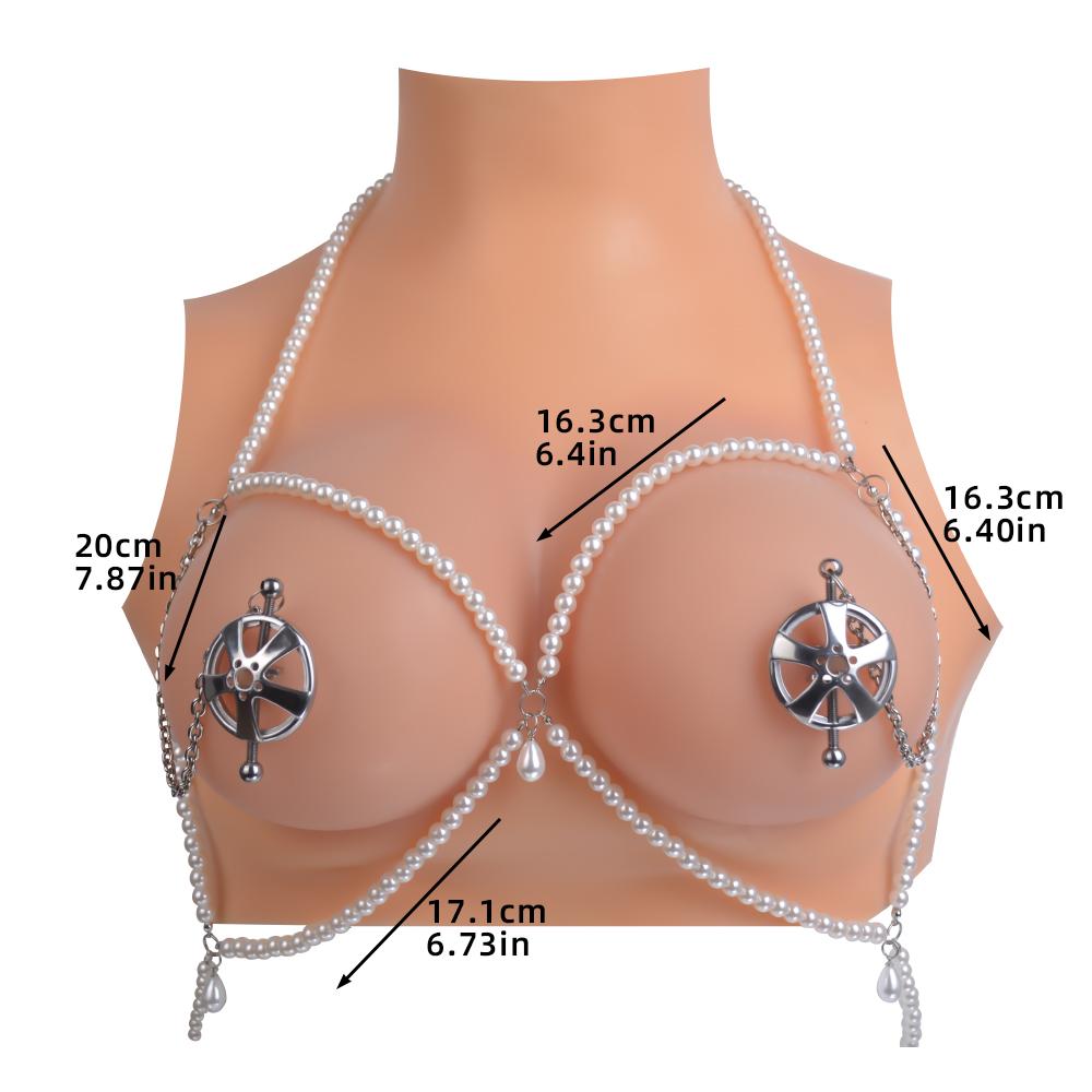 QKKQ 304 Stainless Steel Nipple Clamps Strapon Steel Chain Sexy Underwear Lingerie BDSM Breast Bondage Clips Nipple Clamps