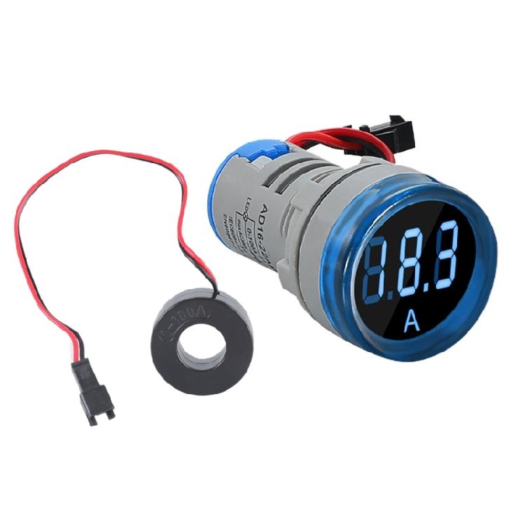 22mm Round LED Ammeter Voltmeter Display Voltage Current 0-100A Meter Indicator LED Display for Industrial Equipment
