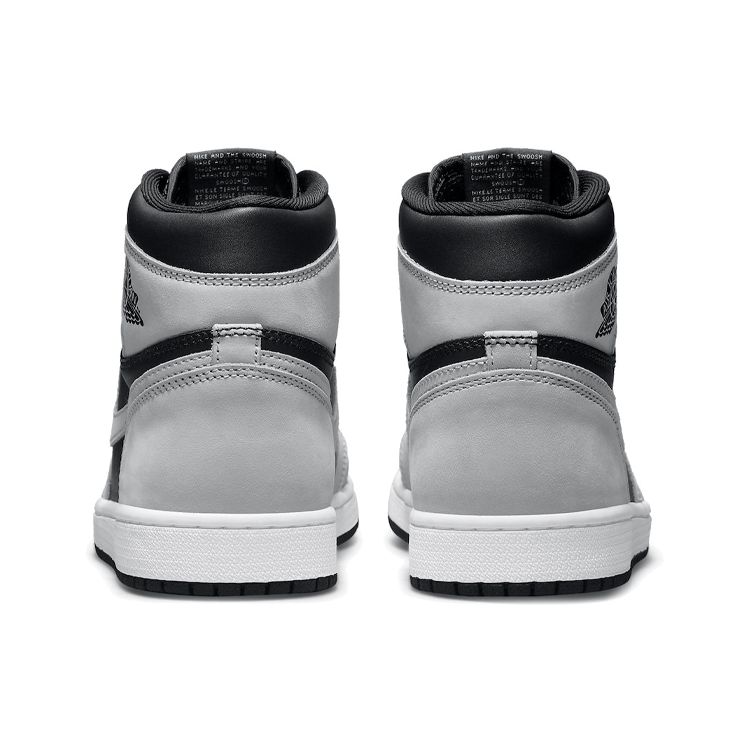 Air Jordan 1 Retro High OG Shadow 2.0 Unisex Sneakers Grey Black Light-Smoke-Grey 555088-035