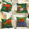 Art BBALI MMENG Cushion Cover Pillow Case Antidustmite Pillowcase Silky Short Plush Sofa Cushion Cover hot