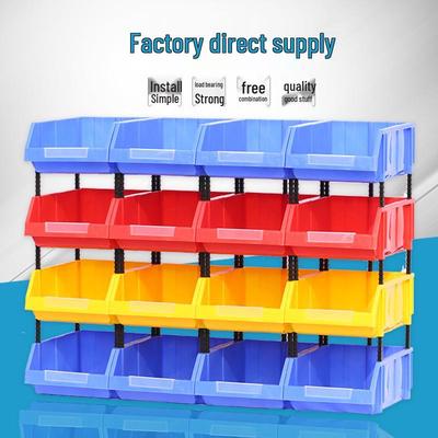 Thickened Modular Plastic Storage Box for Hardware & Electronic Components with Slanted Opening