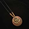 Retro Legno Foglia Gufo Lunga Catena Maglione Etnica Collana Rotonda Donne Ciondolo Orologio Gioielli Femminili Accessori per il Collo Regali Collare