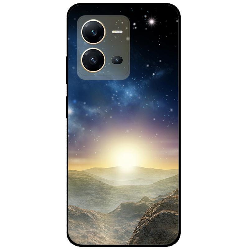 

Case For Vivo X80 Lite Case 5G Black Silicone Soft Phone Cover For Vivo X80Lite X 80 Back Coque Funda Cover Cat Flower 6.44 inch vivo X80 Lite