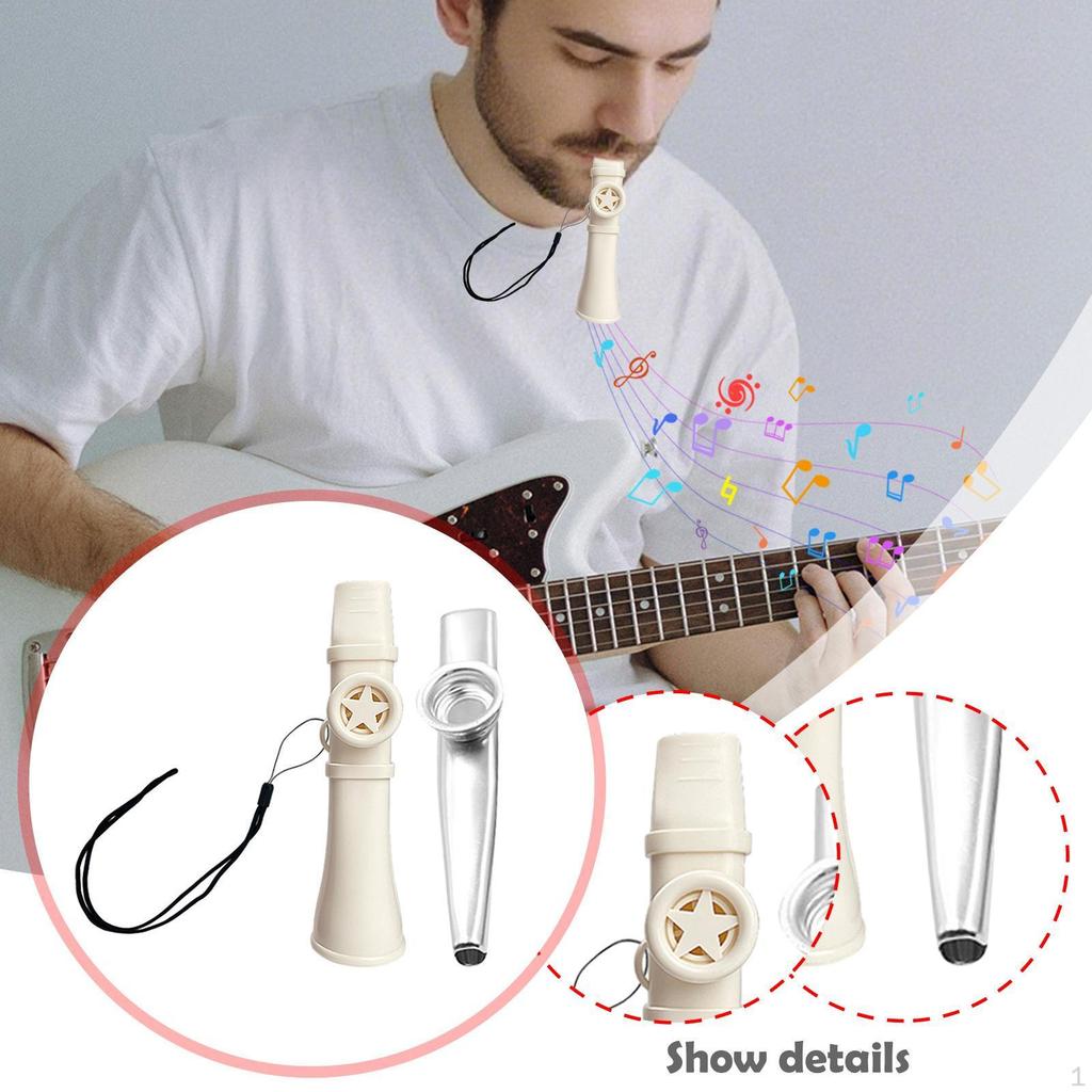 Kazoo Flute Portable Lightweight Party Favors with Neck Rope Musical Instrument for Show Gifts