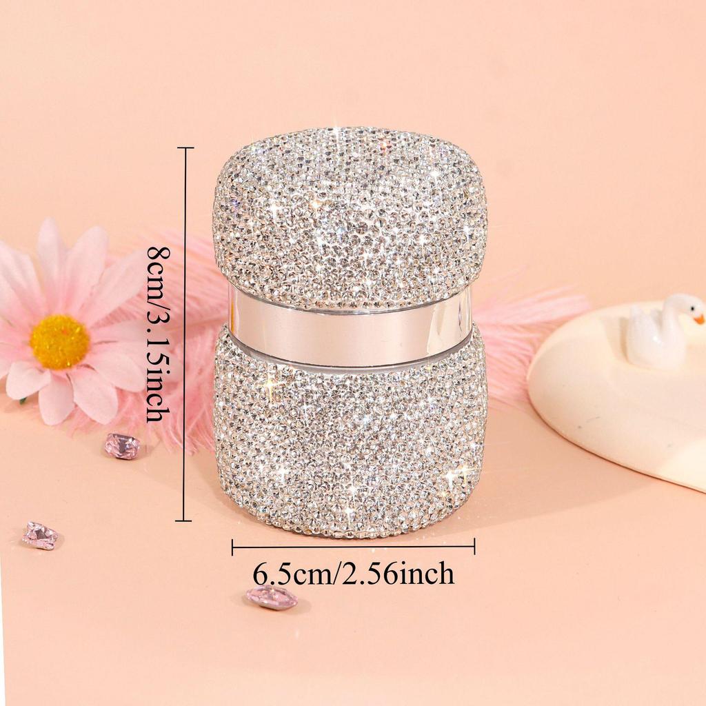 Rhinestone-Embellished Travel-Size Face & Eye Cream Bottles - High Aesthetic Design