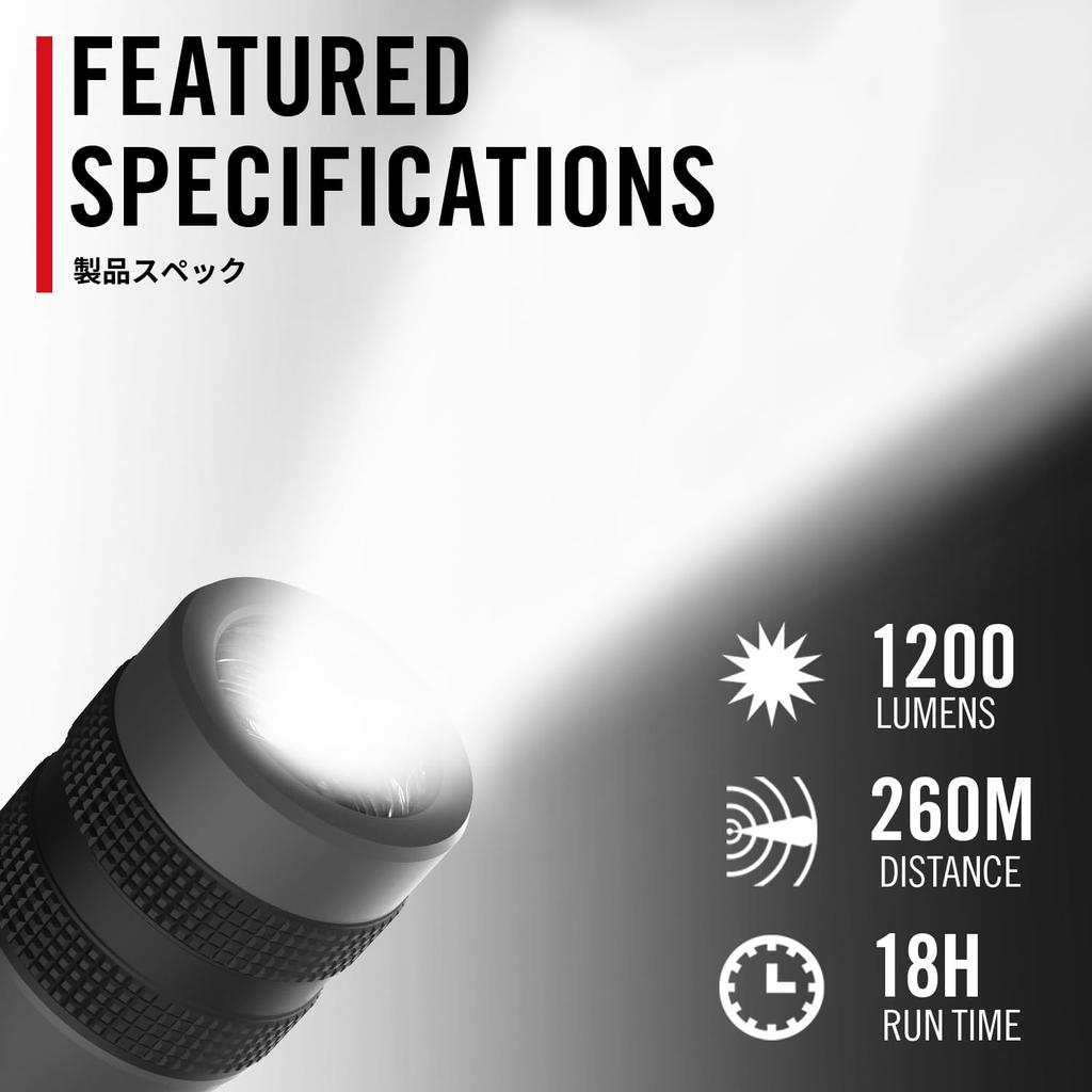 COAST GX20 LED Max 1200 Durable Polymer Resin Waterproof and Compatible with Both Dry and Rechargeable Ideal for Crime Prevention and Disaster