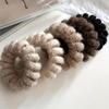 Neue Wolle Telefonkabel Scrunchies Spiralform Haargummi Einfarbig Gummibänder Elastisches Haarband Damen Haarschmuck