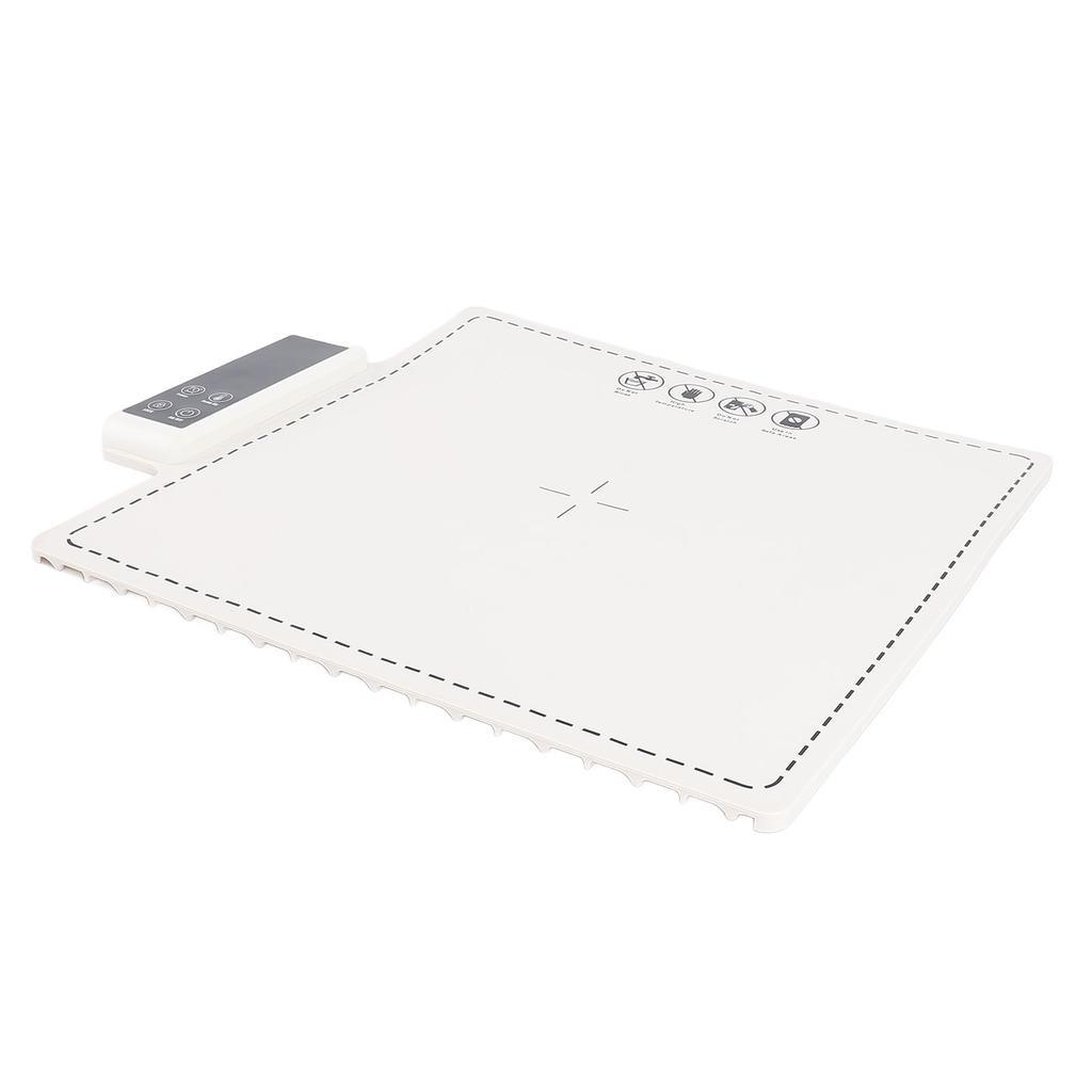 Electric Food Warming Mat 180W Full Surface Heat in 10s 6 Temp Settings 5 Timer Child Lock Silicone