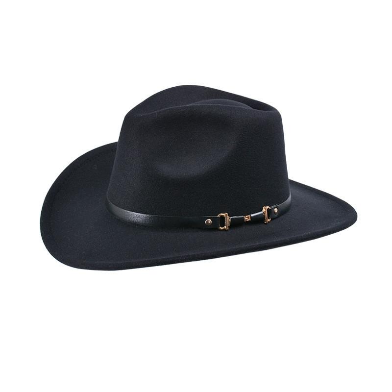 

Crossborder European American Jazz Hat With Wide Brim For Outdoor Sun Protection чорний