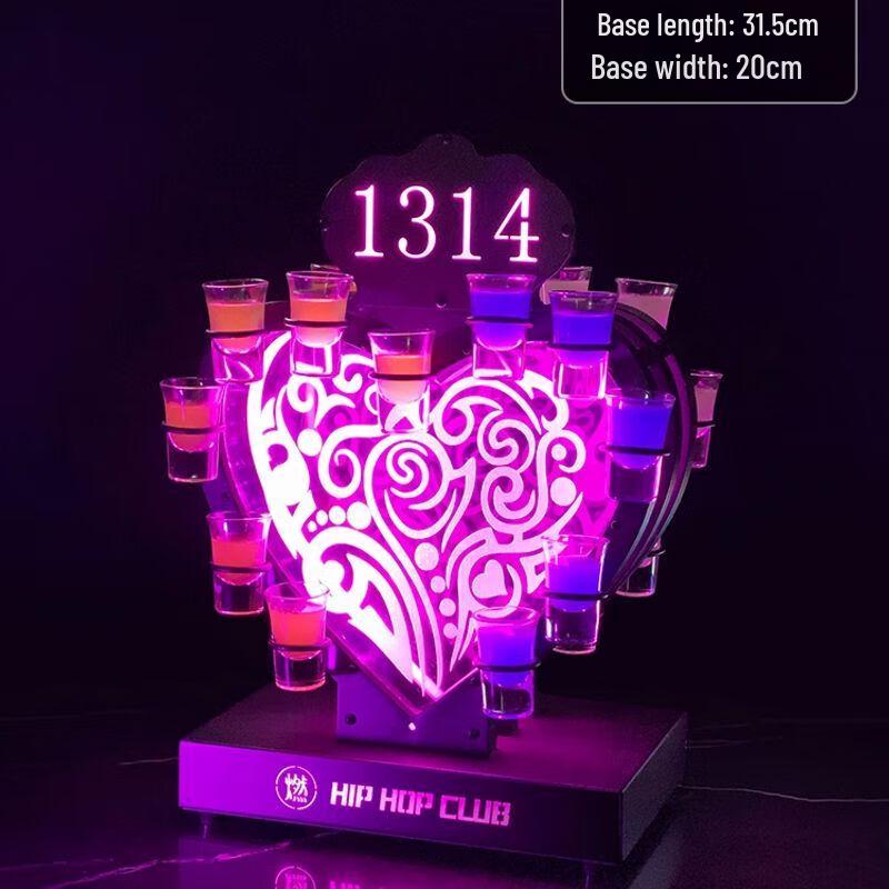 LED Luminous Bar Shot Glass Holder Set