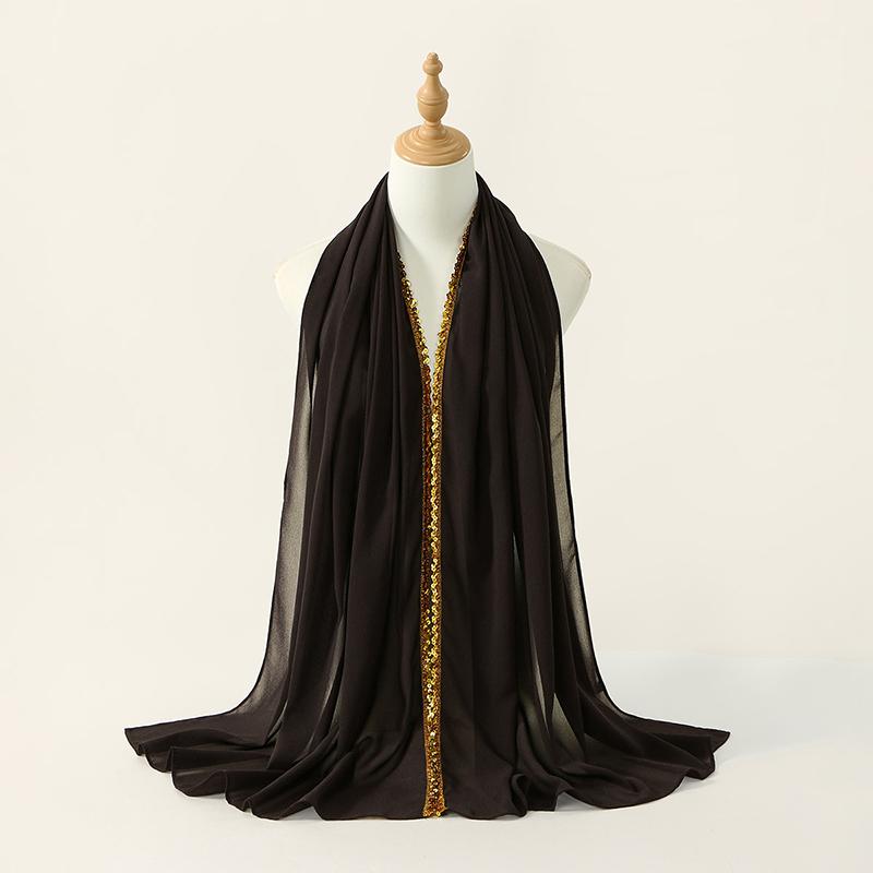 Rhinestone Modal Cotton Jersey Hijab Scarf for Women Stretch Shawl Plain Muslim Headband Fashion Solid Ramadan Female Headscarf