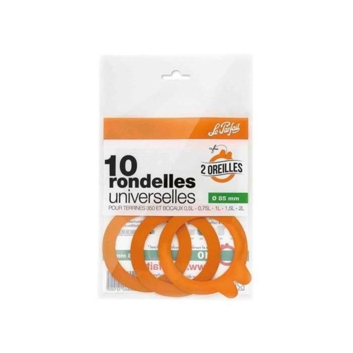 Rondelles universelles - LE PARFAIT - 10 pièces - Caoutchouc 100% naturel - 85 mm - Ouverture facile