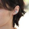 Shiny Blue Zircon Adjustable Non Piercing C Shape Rhinestone Clip Earrings For Women Daily Party Banquet