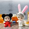 Tiny Doll Plastic Mini Doll with Small Clothes for Girls 4" Little Doll Reborns Baby Gift Bag Decors Accessory