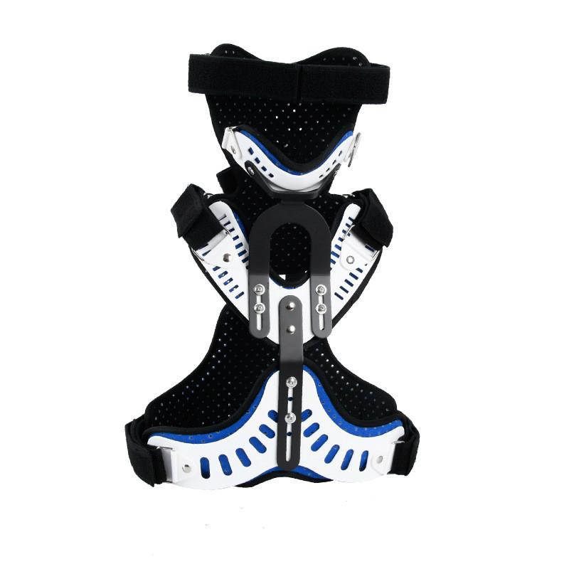 Postoperative Rehabilitation Nursing Device Blue+White+Black Adult Adjustable Head Neck Chest Brace Cervical Fracture Support And Fixation Bracket