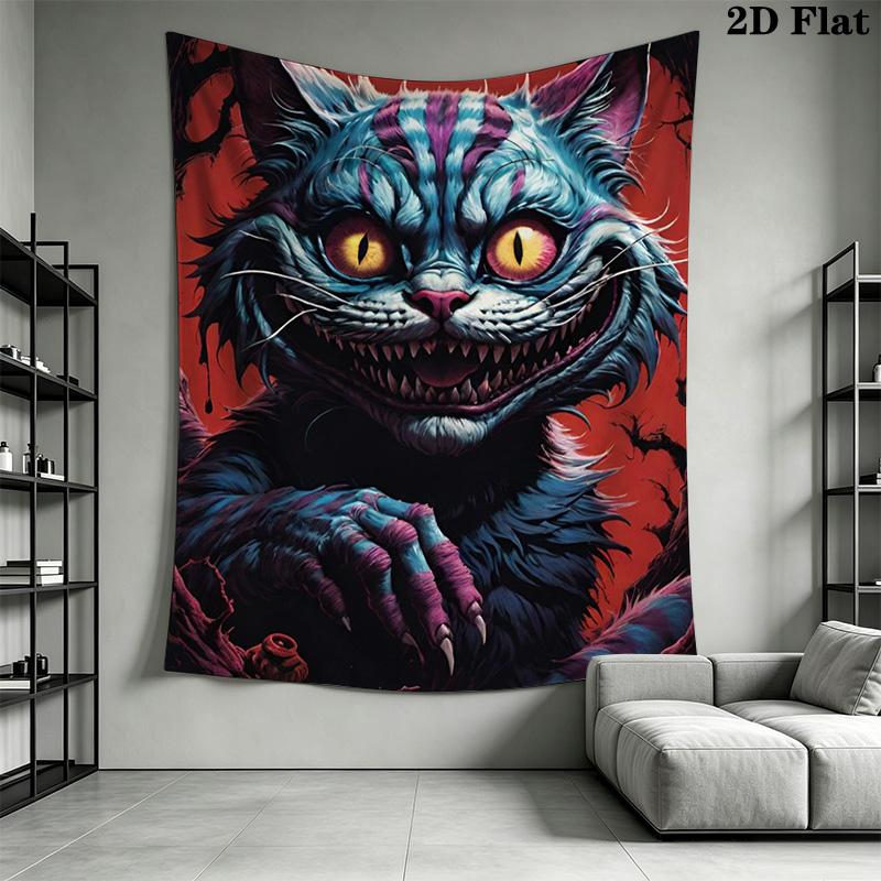Cheshire Cat Pattern Home Decor Tapestry, Wall Hanging, Decorative RV Wall Cloth.MGT0918576