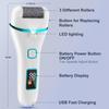 Callus Remover, Foot File Rechargeable 2 Speed, Professional Foot Scrubber with 3 Coarse Roller Heads,
