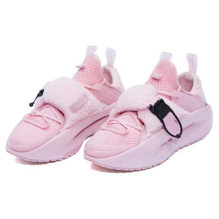 Li Ning Cloud Travel Lightweight Shock Absorbing Non-Slip Breathable Balance Low-Top Casual Shoes Women Sneaker Pink AGBR070-3