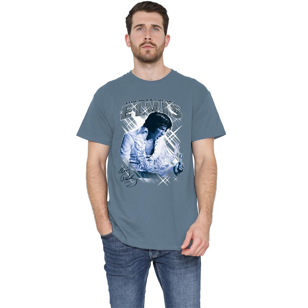Elvis Presley Unisex Adult Live In Vegas T-Shirt