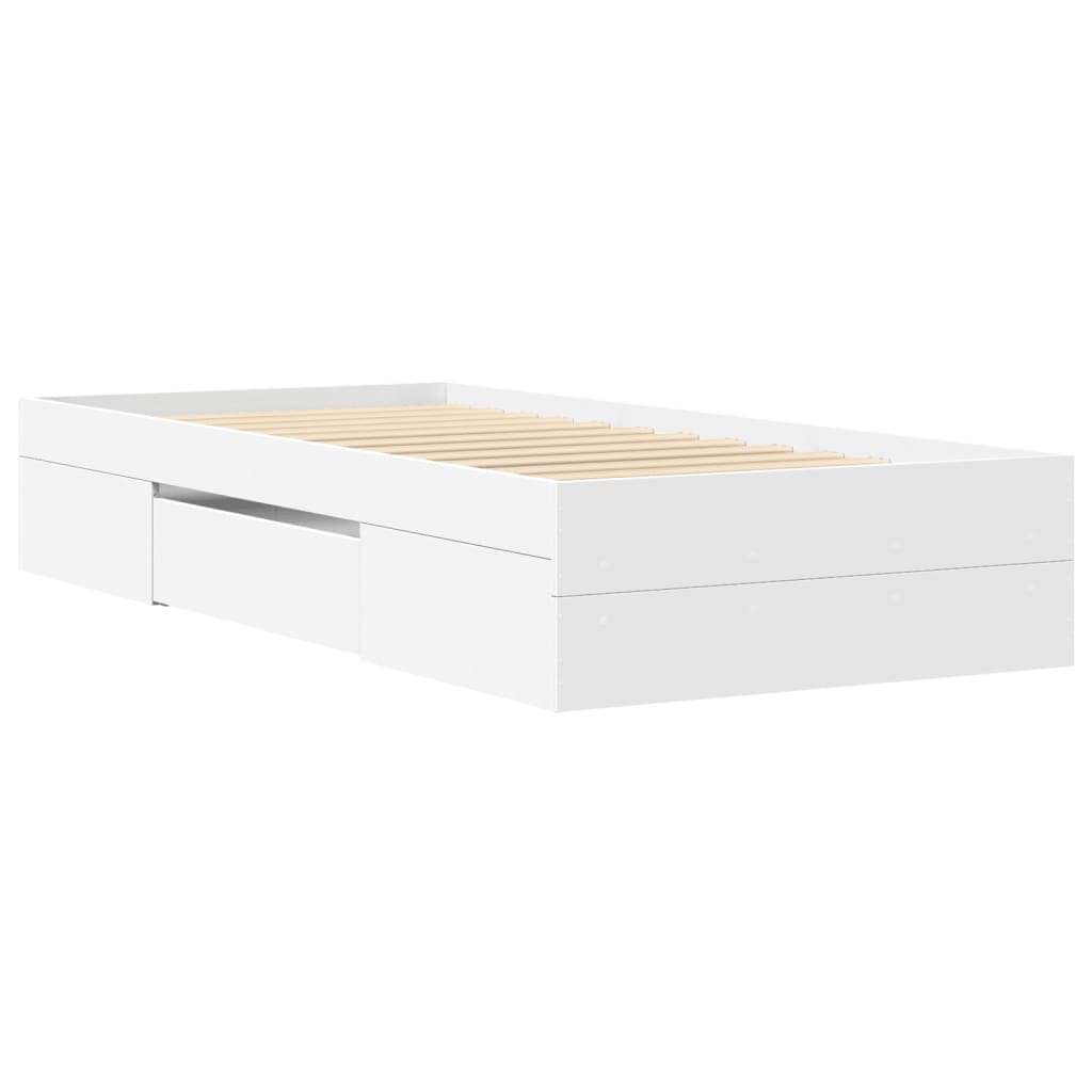 Bed Frame White 90x190 cm Particleboard