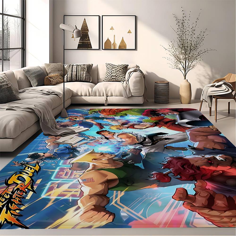 Street Fighter Retro Floor Mat INS Style Soft Bedroom Floor House Laundry Room Mat Anti-skid Household Carpets