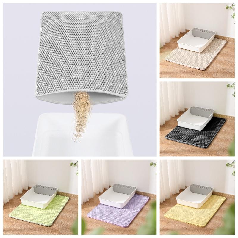 New Cross-border Cat Litter Mat Double-layer Filtered Sand Mat For Controlling Litter And Preventing Splashes Pet Paw Mat