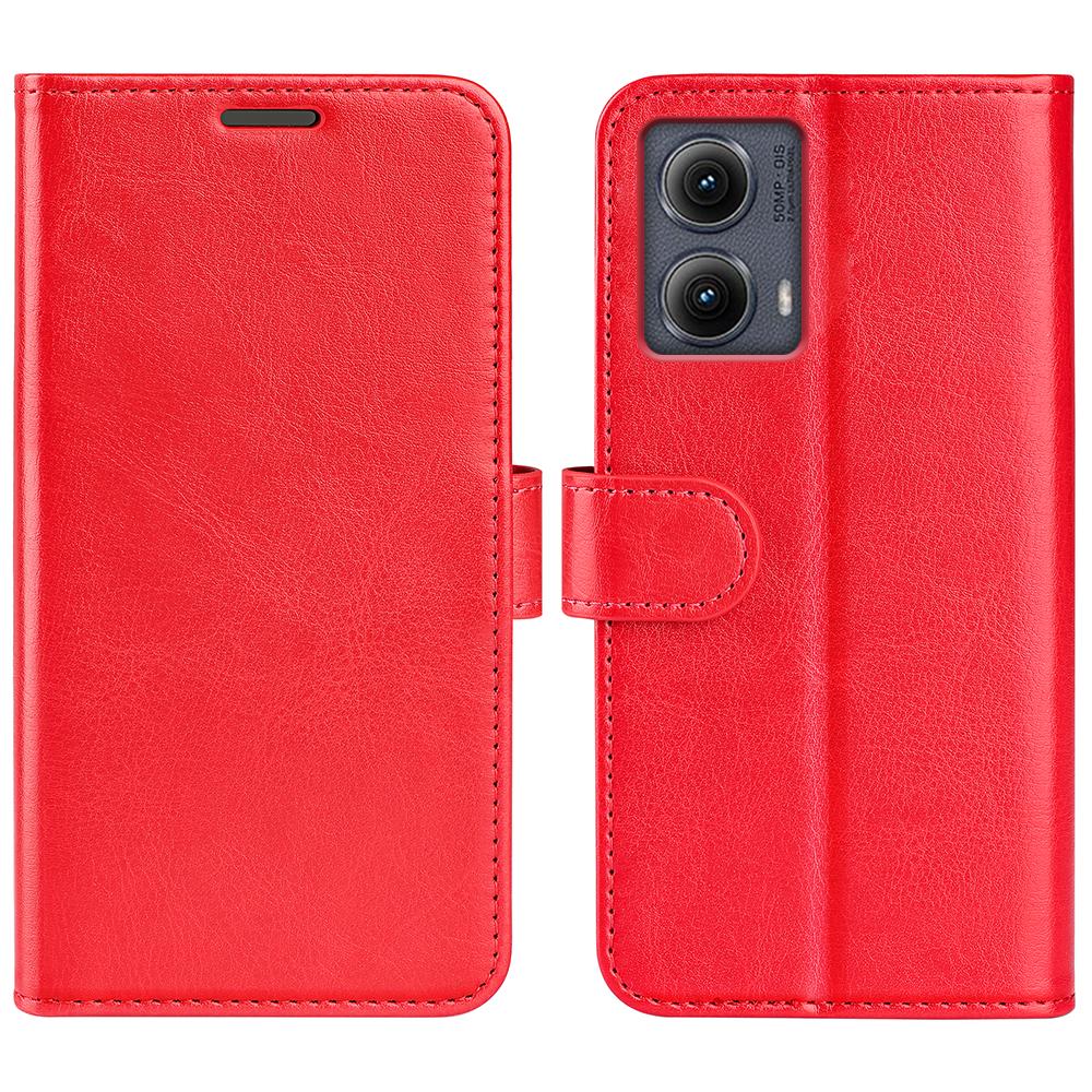 For Motorola Edge (2024) 5G Stand Case Crazy Horse Texture Leather Phone Cover with Wallet