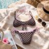 Deep V Ladies' Swimwear Low Waist Women Swimsuits New Halter Bikini Set  Vacation