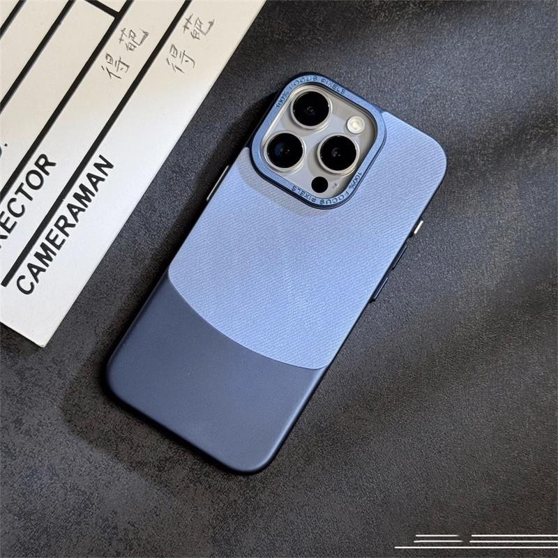 Luxury Fleece-Trimmed Magnetic Phone Case IPhone 15 Pro Max 14 With Shockproof Full Cover Stand