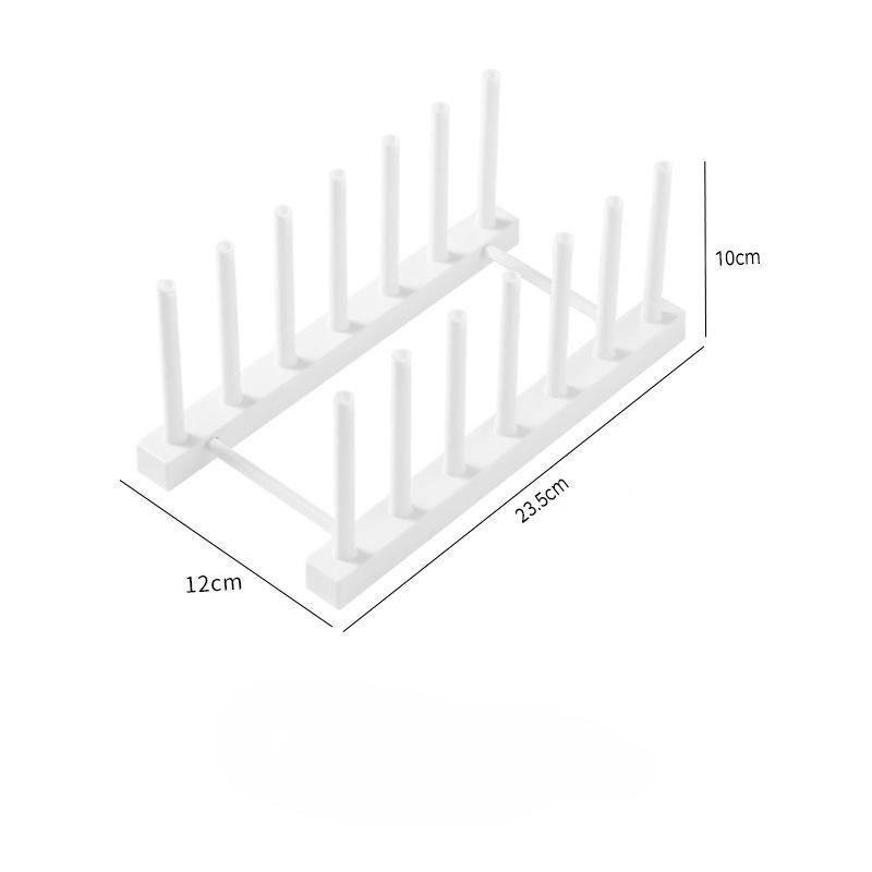 

Компактный многоярусный пластиковый кухонный органайзер для крышек кастрюль, тарелок и ложек white [large]