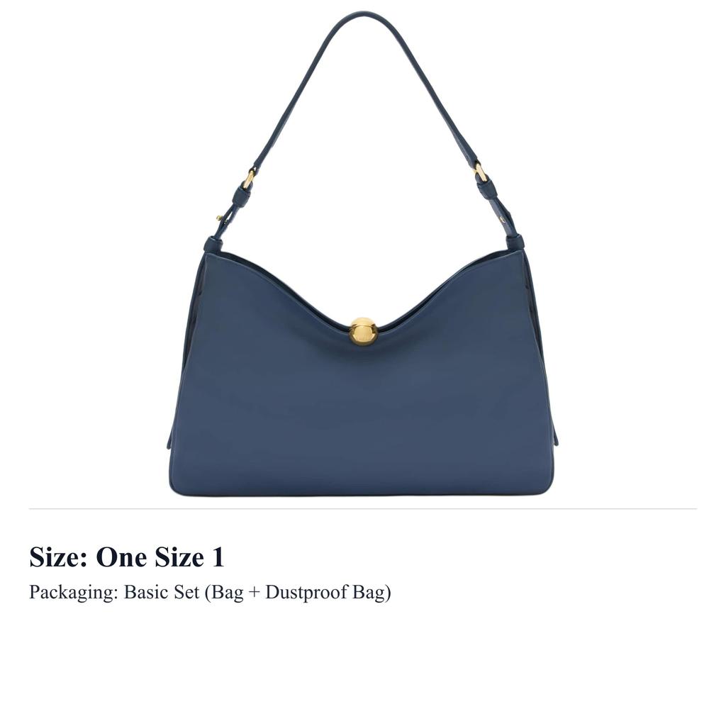 Furla Calfskin Shoulder Bag Large Women's Blue WB01365-BX3168-1685S