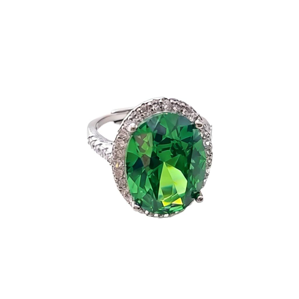 Customized Jewelry Jewelry Imitation 12 * 16 Coconut Round Ruby Sapphire Ring Luxury Dove Egg Ring Women