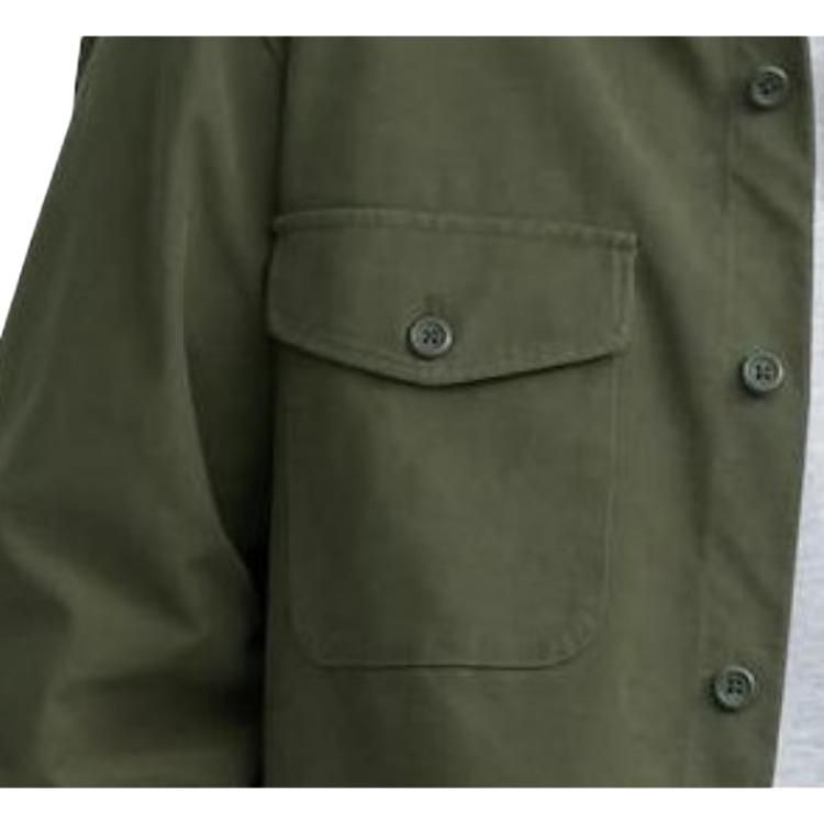 UNIQLO Solid Color Loose Fit Lightweight Work Shirt Unisex shirts Olive 462092-56
