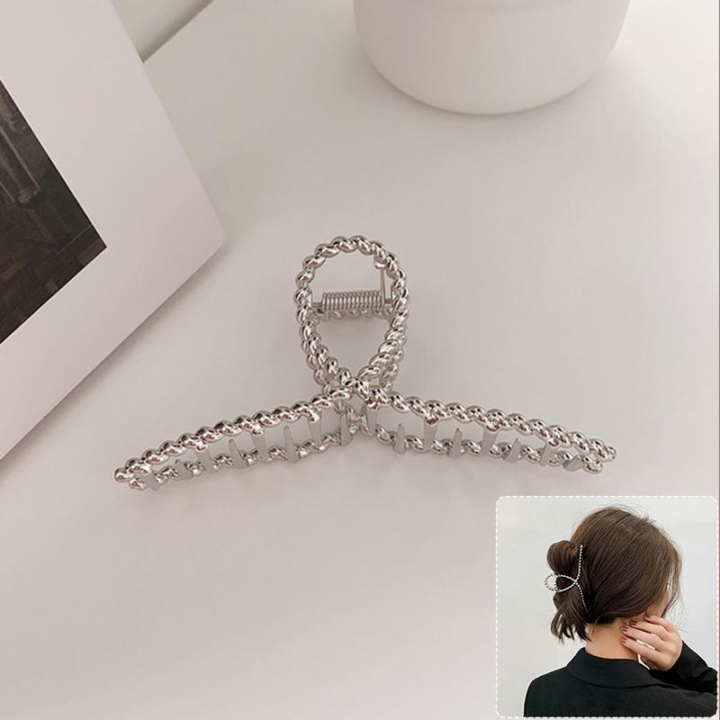 Trendy Big Women's Claw Clip for Thick Hair Accessories Headwear Giant Geometric Wave Note Crab Catch Clamps Clipper Hairgrip