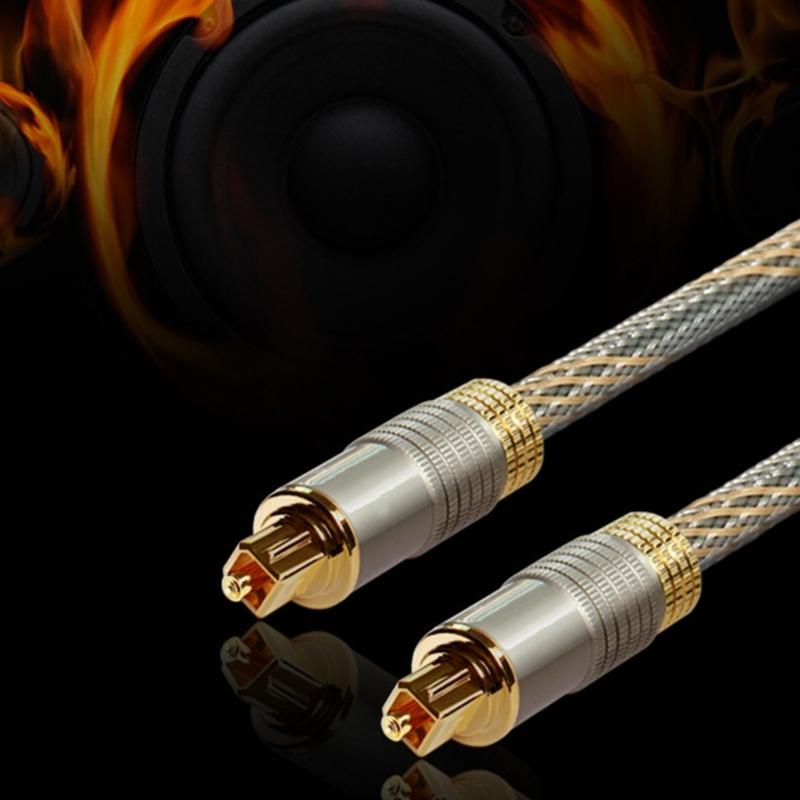 Digital Optical Audio Cable Male to Male SPDIF Cable with Nylon Braided Fiber Optic Cord for Home Theater Soundbar TV