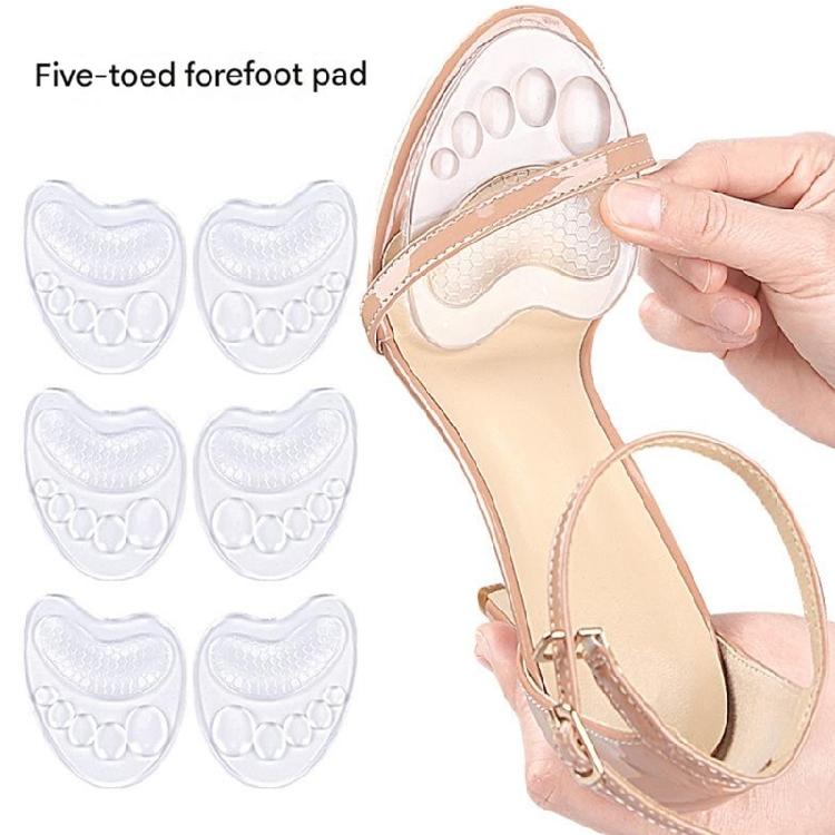 4Pairs High Heel Protectors Pads Soft Forefoot Cushion Anti Blister Adhesive Shoe Inserts For Women Dress Shoe