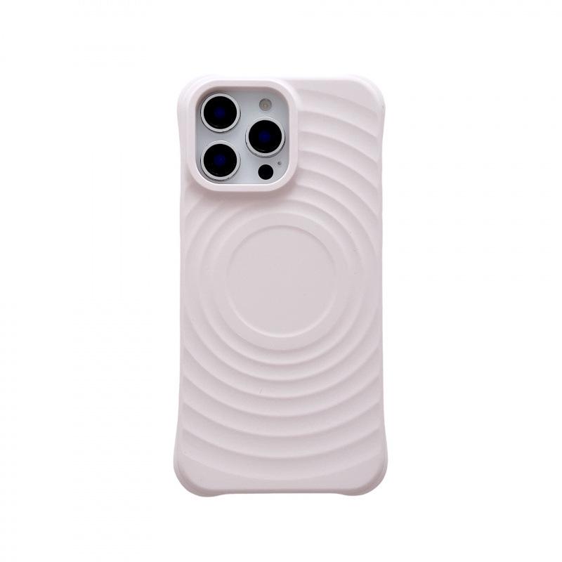 Apple 17 Pro Max Magnetic Phone Case, Liquid Silicone, Ripple Texture, Full Coverage, Anti-Drop, Fits Apple 16.