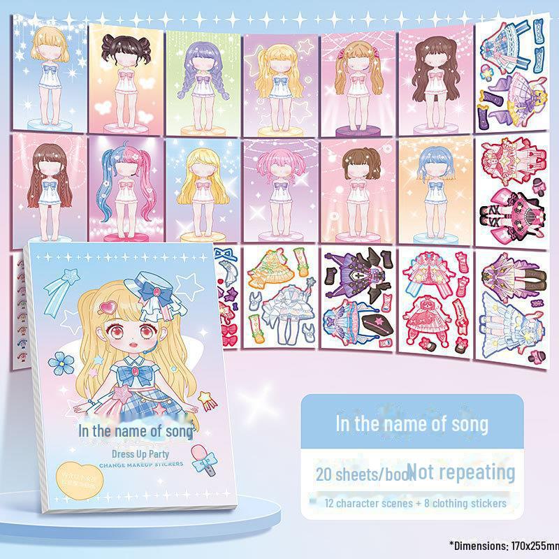 Kaba Bär Prinzessin Ankleide-Stickerbuch für Mädchen