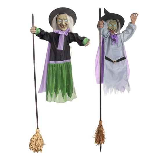 Animated Halloween Witch Decoration Lighted Haunted Sound Activated House