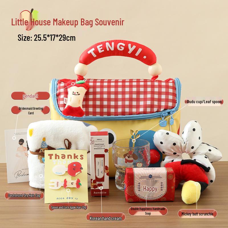 Geantă de machiaj elegantă pentru domnișoarele de onoare - Set cadou perfect pentru nuntă