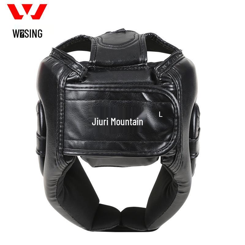 Jiuri Sanda Helmet: Faux Leather Beginners' Head Guard for Boxing and Martial Arts Training