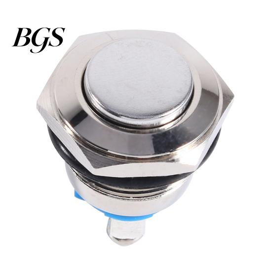 12V 16mm Waterproof Car Vehicle Metal Momentary Push Button ON/OFF Horn Switch