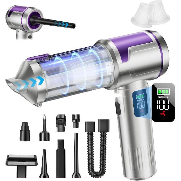 Handheld Car Vacuum Portable Cordless, 22000Pa High-Power Suction Hand held Vacuum Cleaner & Air Duster for Car Cleaning, Home, Office, Pet Hair |