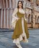 KALAOK Aristocratic European Costume Dress for Women, Stage Costume, Cosplay, Photography, Yellow, Size 2XL