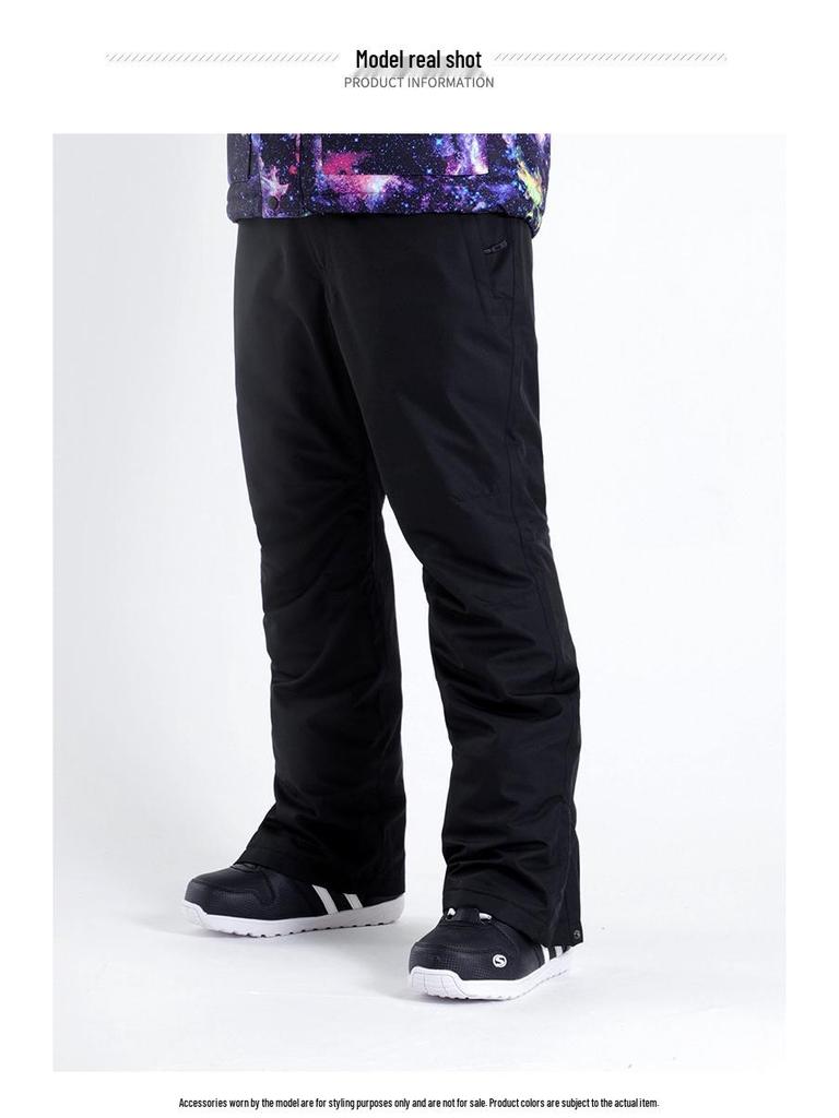 Men's Windproof Waterproof Ski Bib Pants - Thick, Warm, for Outdoor Sports