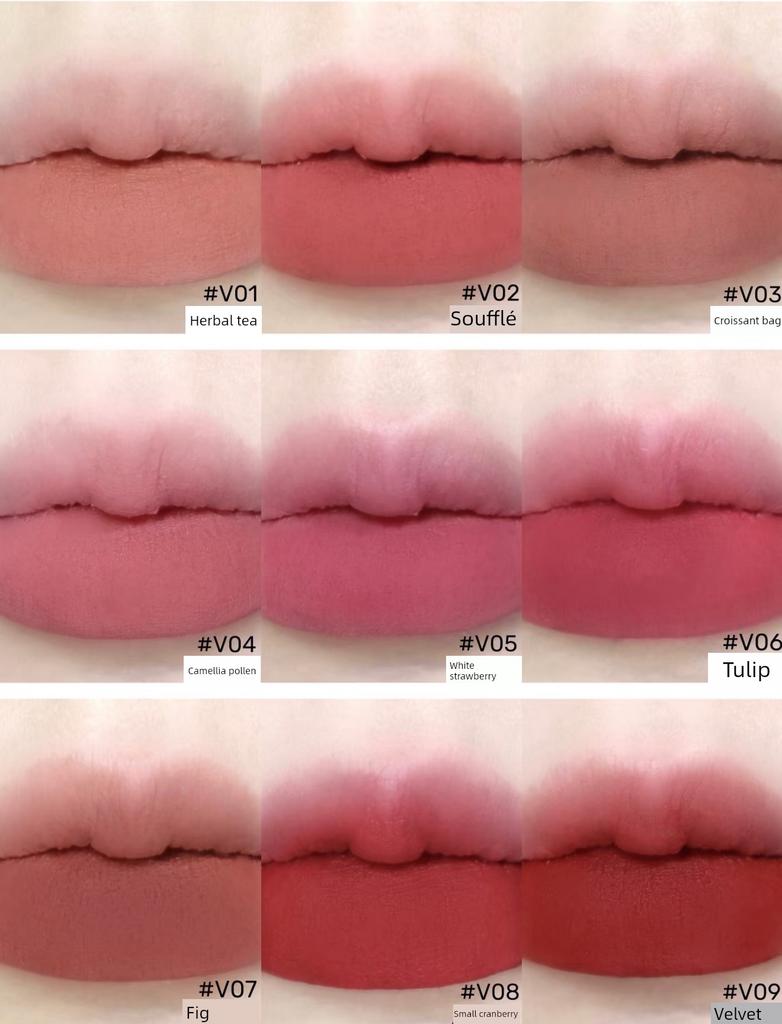 Flower Knows Strawberry Cupid Lip Cream Lip Mud Lipstick, Brightening Velvet Matte Finish, Non-Drying