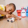 Melissa & Doug First Wooden Toy Emergency Vehicle Set with Key, Red, Ages 3 and Up, Authentic, 4607